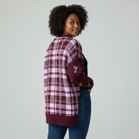 99 JANE STREET  Mixed Print Button Front Cardigan, NWT! Size 2X - Picture 5 of 10